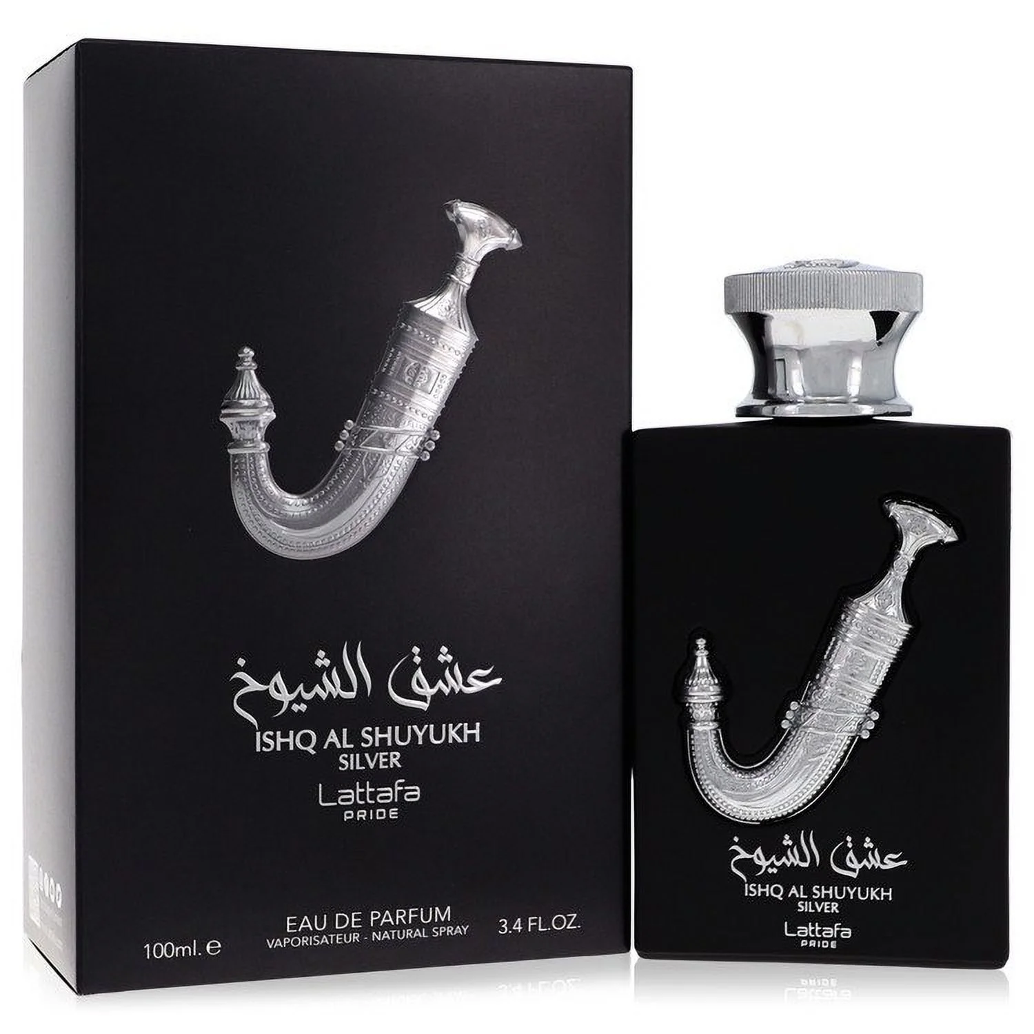 Ishq Al Shuyukh Silver – Eau de Parfum 100 ml | Fraîcheur fruitée & élégance boisée